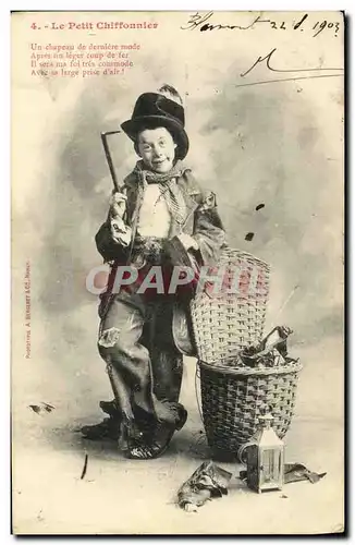 Cartes postales Fantaisie Enfant Le petit chiffonnier