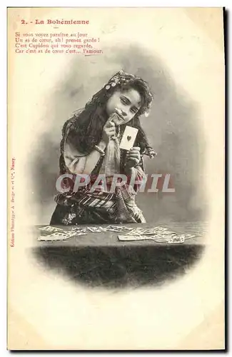 Cartes postales Fantaisie Enfant La bohemienne Gitane