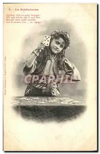 Cartes postales Fantaisie Enfant La bohemienne Gitane