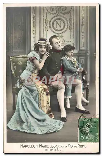 Cartes postales Fantaisie Napoleon Marie Louise et le Roi d erome