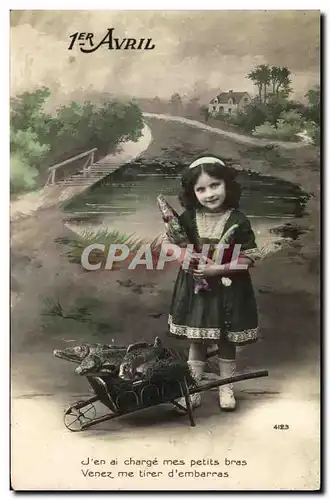 Cartes postales Fantaisie Enfant 1er Avril