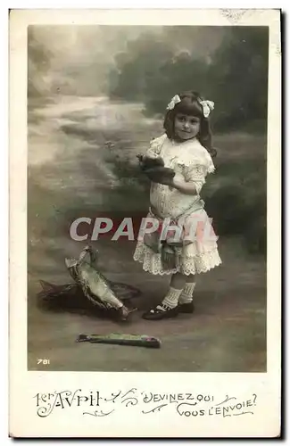 Cartes postales Fantaisie Enfant Poisson