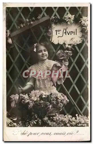 Ansichtskarte AK Fantaisie Enfant 1er Avril