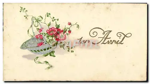 Cartes postales Fantaisie 1er Avril Poisson