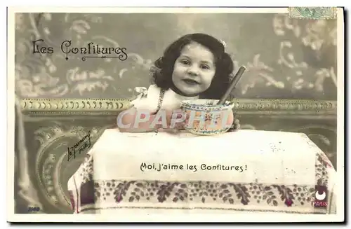 Cartes postales Fantaisie Enfant Les confitures