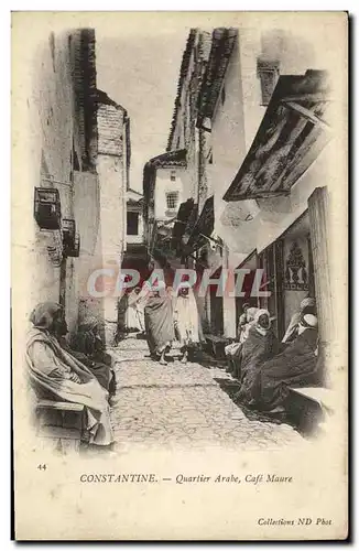 Cartes postales Algerie Constantine Quartier arabe CAfe Maure