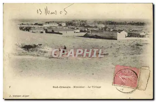 Cartes postales Algerie Sud oranais Kreider Le village