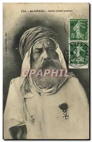 Cartes postales Algerie Caid Chef arabe