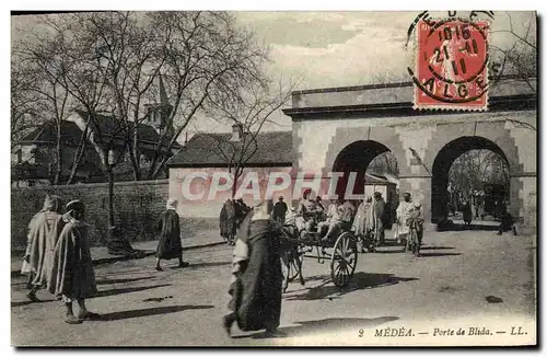 Cartes postales Algerie Medea Porte de Blida