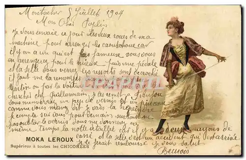 Cartes postales Femme Publicite Moka Leroux