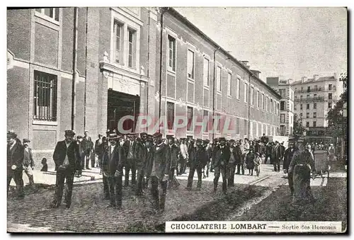 Cartes postales Chocolaterie Lombard Sortie des hommes