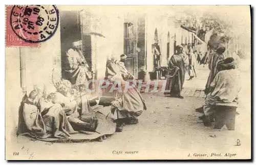 Cartes postales Alger Cafe maure