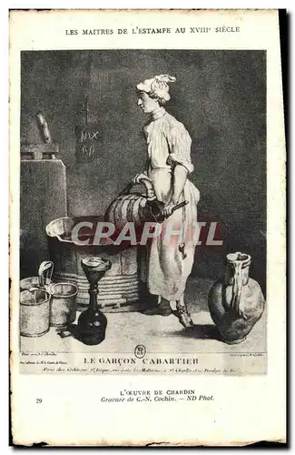 Ansichtskarte AK Fantaisie Femme Les maitres de l estampe du 18eme Chardin Gravure de Cochin
