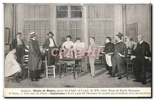 Cartes postales Fantaisie Theatre Ambigu Roule ta bosse