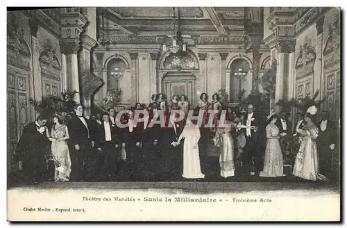 Cartes postales Theatre des varietes Susie la milliardaire 3eme acte