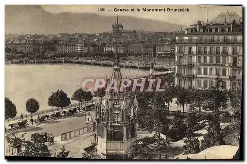 Cartes postales Geneve et le monument Brunswick