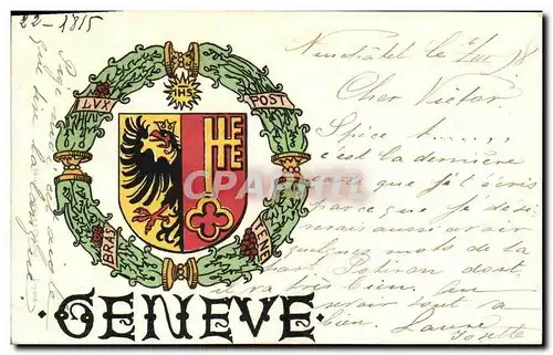 Cartes postales Geneve carte 1898 Aigle Cle