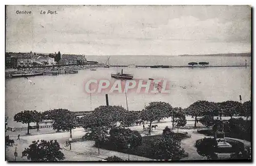 Cartes postales Geneve Le port