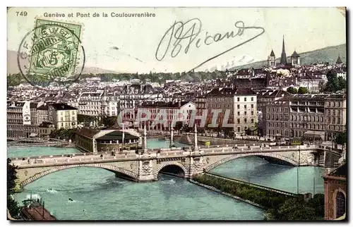 Ansichtskarte AK Geneve et pont de la Coulouvreniere