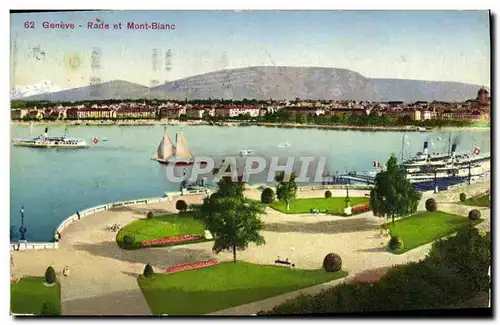 Cartes postales Geneve et le Mont Blanc