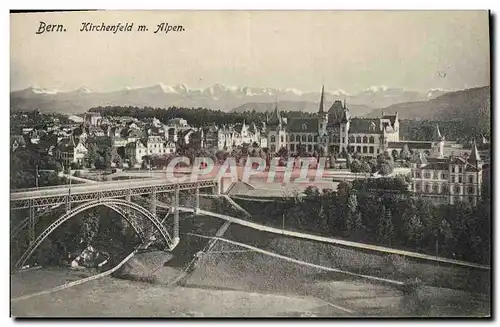 Ansichtskarte AK Bern Kirchenfeld m alpen