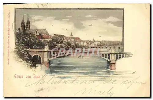Cartes postales Suisse Gruss von Basel Carte 1899