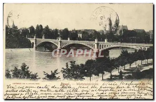 Ansichtskarte AK Suisse Basel Wettsteinbrucke