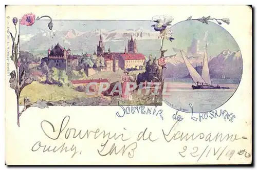 Ansichtskarte AK Suisse Souvenir de Lausanne
