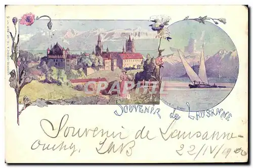 Cartes postales Suisse Souvenir de Lausanne