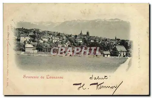 Ansichtskarte AK Suisse Lausanne Carte 1899