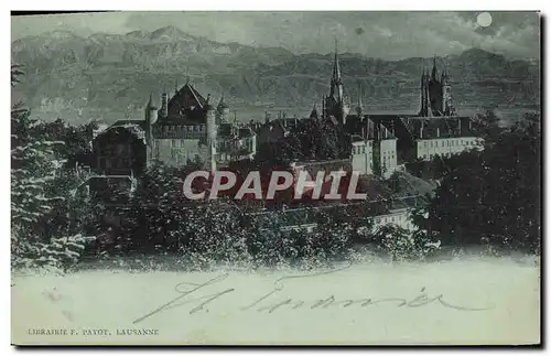 Ansichtskarte AK Suisse Lausanne Chateau Carte 1899