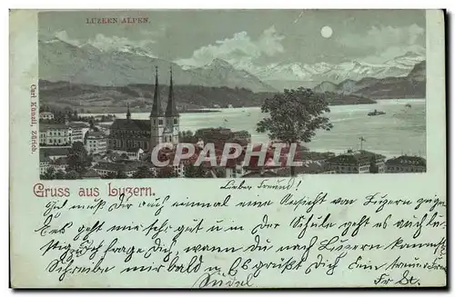 Ansichtskarte AK Suisse Luzern Luzern Alpen Carte 1898