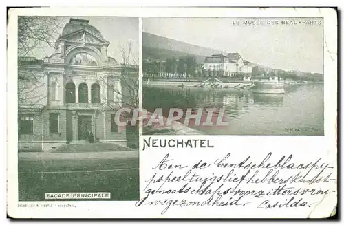 Cartes postales Suisse Neuchatel Le musee des Beaux Arts Facade principale