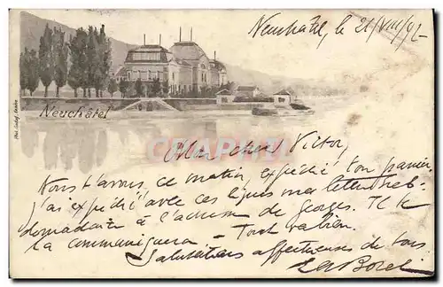 Cartes postales Suisse Neuchatel Carte 1897