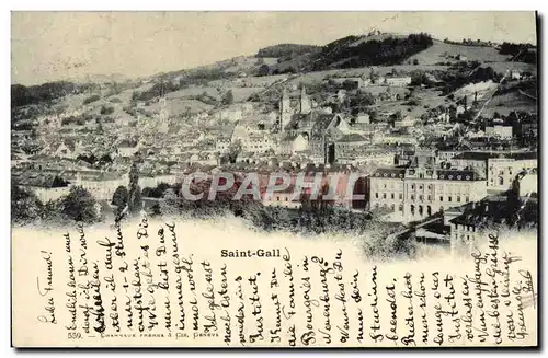 Cartes postales Suisse Saint Gall CArte 1899