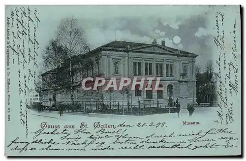 Cartes postales Suisse Gruss aus St Gallen Museum Carte 1899