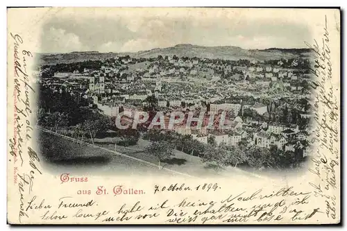 Ansichtskarte AK Suisse Gruss aus St Gallen Carte 1899