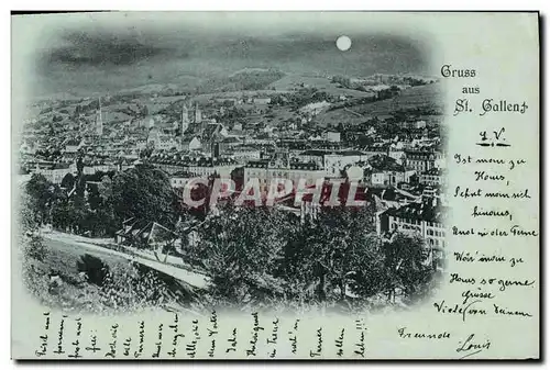 Cartes postales Suisse Gruss aus St Gallen Carte 1898