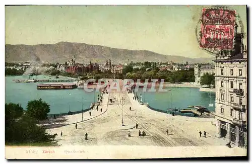 Cartes postales Suisse Zurich Quaibrucke