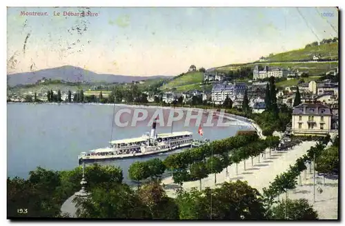 Ansichtskarte AK Suisse Montreux Le debarcadere Bateau