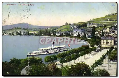 Cartes postales Suisse Montreux Le debarcadere Bateau