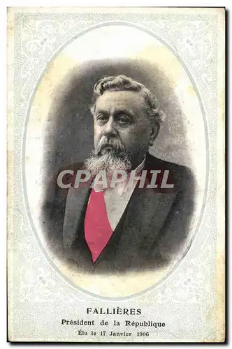 Cartes postales President de la Republique Fallieres