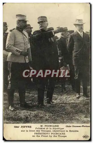 Ansichtskarte AK President de la Republique Poincare Joffre Militaria