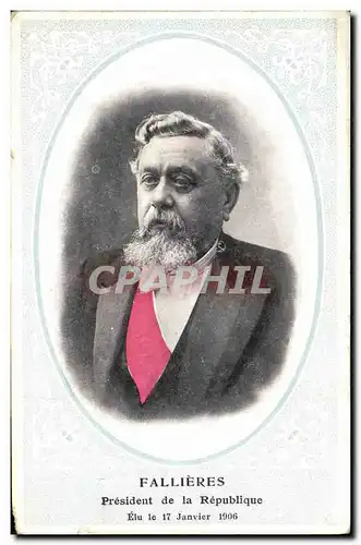 Cartes postales President de la Republique Fallieres