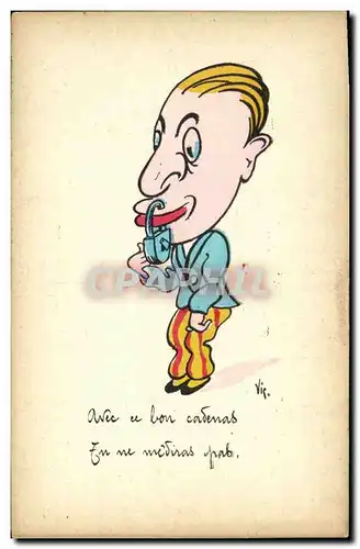 Cartes postales Fantaisie Homme humour Cadenas