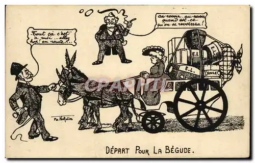 Cartes postales Depart pour la Begude Failleres president de la republique Ane Mule