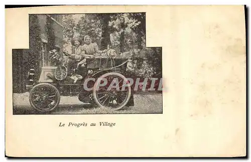 Cartes postales Automobile Le progres du village