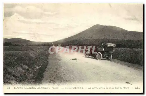 Ansichtskarte AK Automobile Coupe Gordon Bennett Circuit Michelin La ligne droite devant les bois de Riom