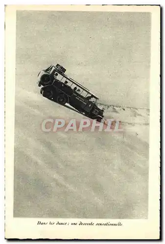 Cartes postales Automobile Dans les dunes