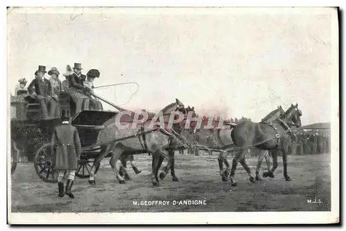 Cartes postales Politique Geoffroy d&#39Andigne Caleche Chevaux